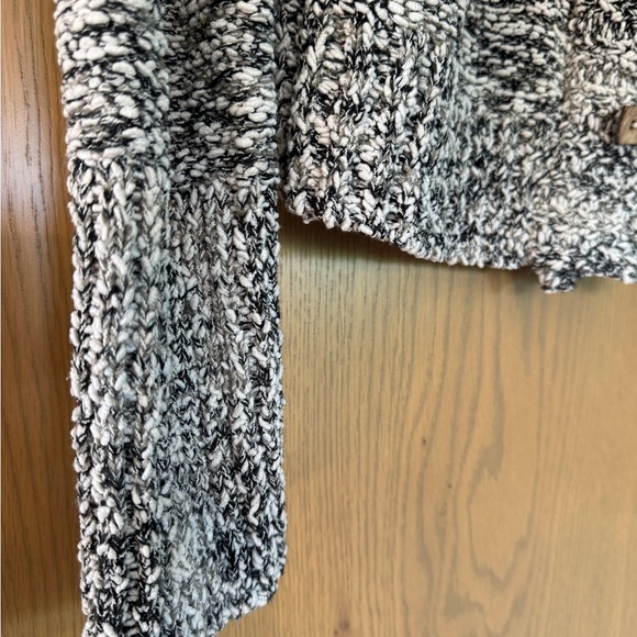 Vintage Nomadic Traders Black and White Knit Cardigan Cotton Blend / LG - Picture 2 of 11